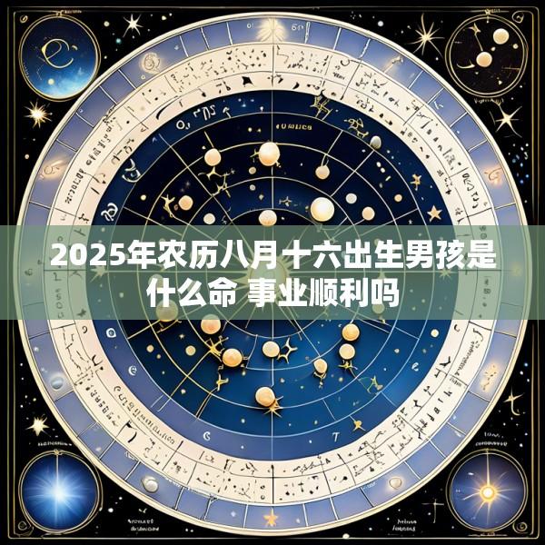 2025年农历八月十六出生男孩是什么命 事业顺利吗