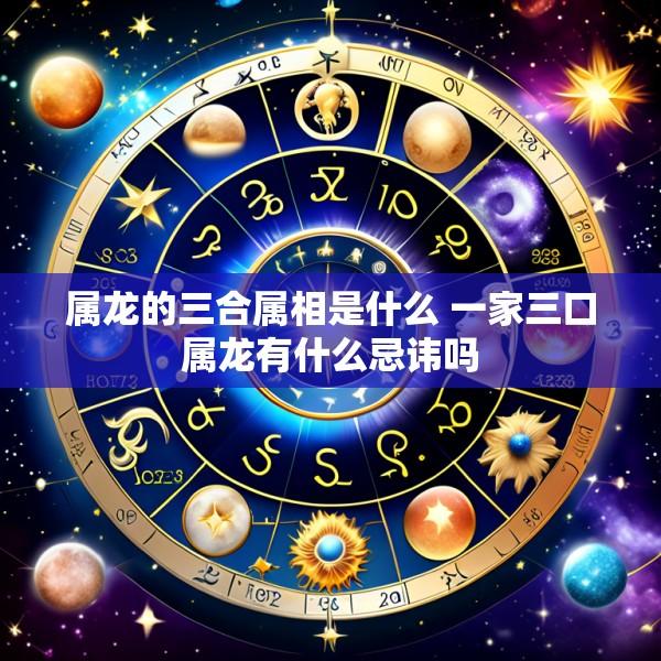 属龙的三合属相是什么 一家三口属龙有什么忌讳吗