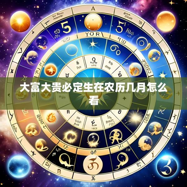 大富大贵必定生在农历几月怎么看