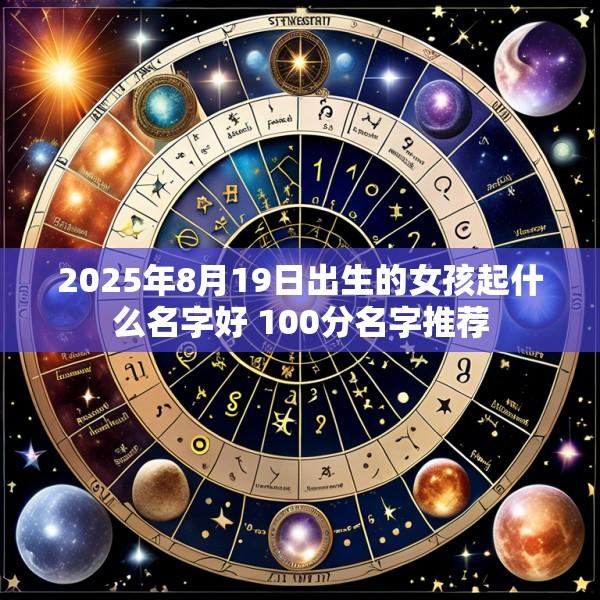 2025年8月19日出生的女孩起什么名字好 100分名字推荐