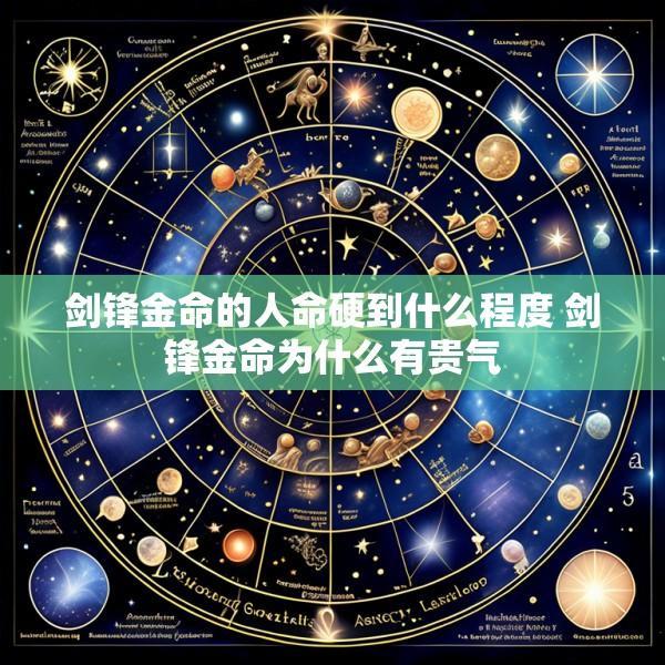 剑锋金命的人命硬到什么程度 剑锋金命为什么有贵气