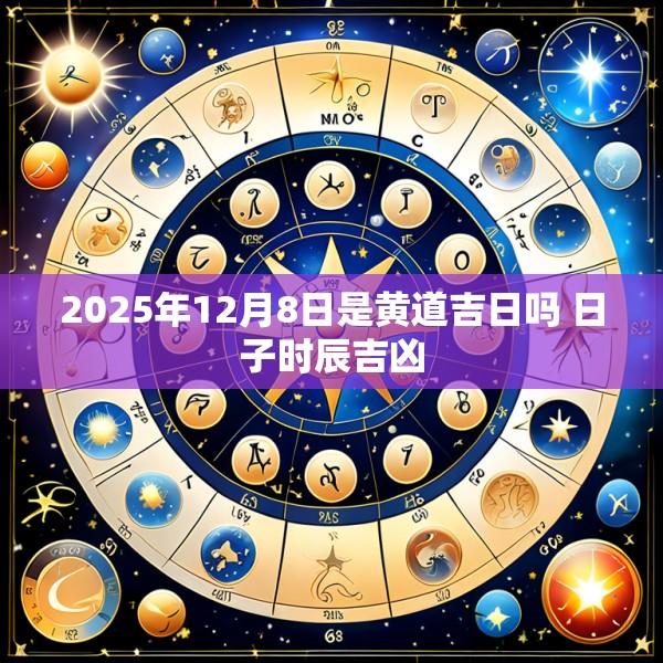 2025年12月8日是黄道吉日吗 日子时辰吉凶