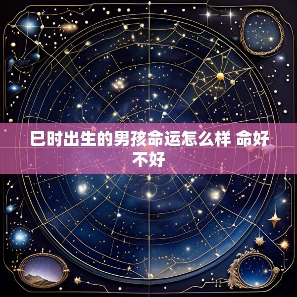 巳时出生的男孩命运怎么样 命好不好