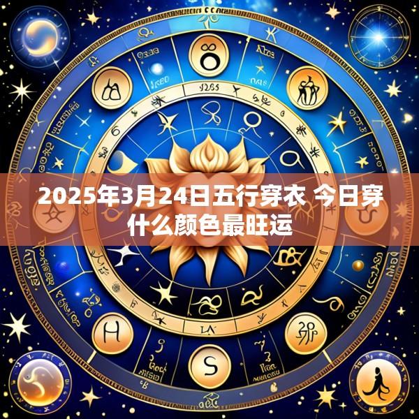 2025年3月24日五行穿衣 今日穿什么颜色最旺运