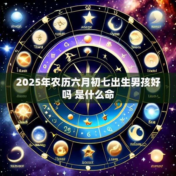 2025年农历六月初七出生男孩好吗 是什么命