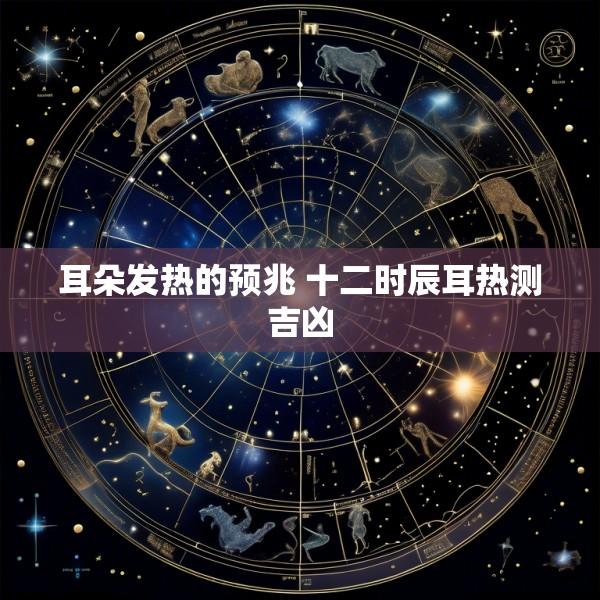 耳朵发热的预兆 十二时辰耳热测吉凶