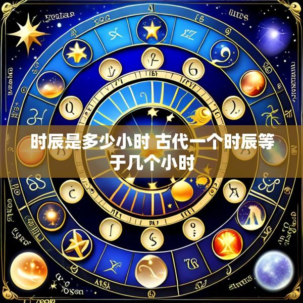 时辰是多少小时 古代一个时辰等于几个小时