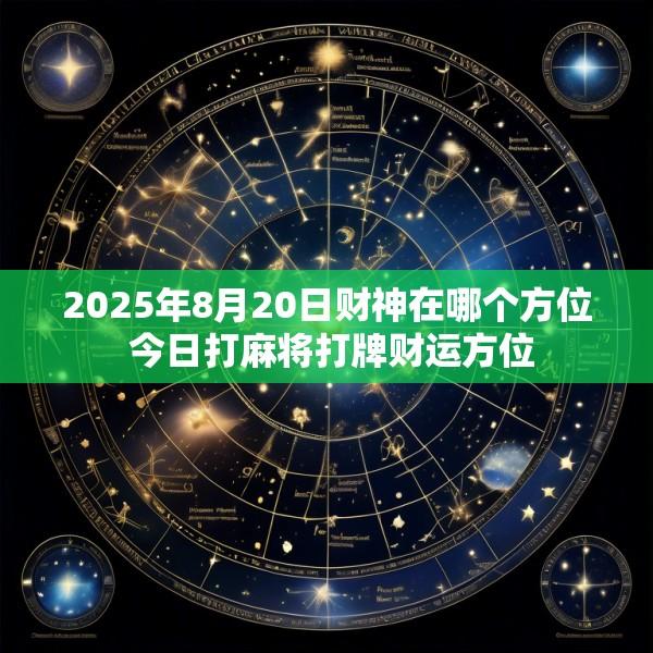 2025年8月20日财神在哪个方位 今日打麻将打牌财运方位
