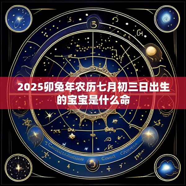 2025卯兔年农历七月初三日出生的宝宝是什么命