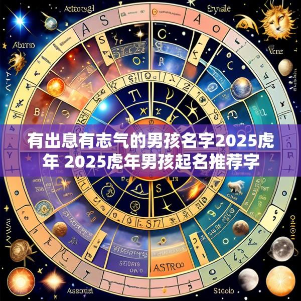 有出息有志气的男孩名字2025虎年 2025虎年男孩起名推荐字