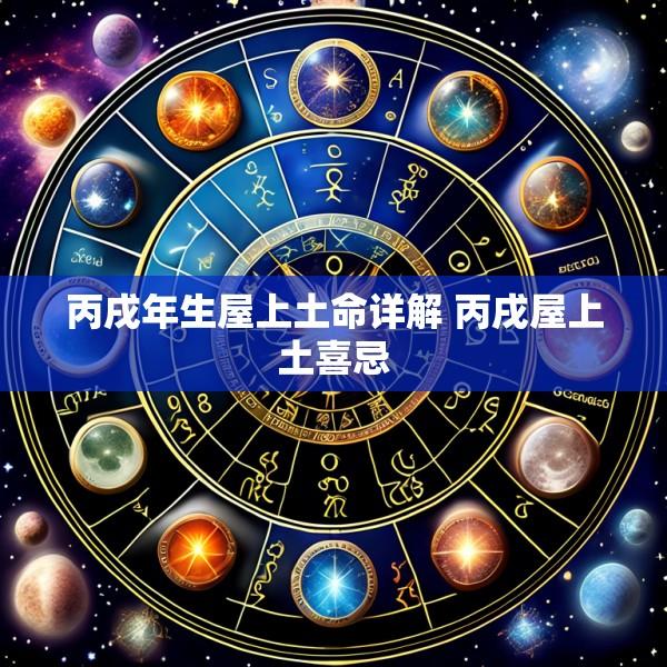 丙戌年生屋上土命详解 丙戌屋上土喜忌