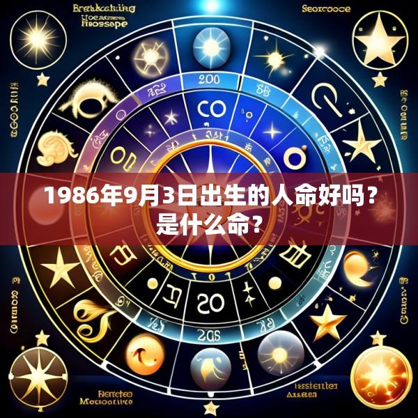 1986年9月3日出生的人命好吗？是什么命？