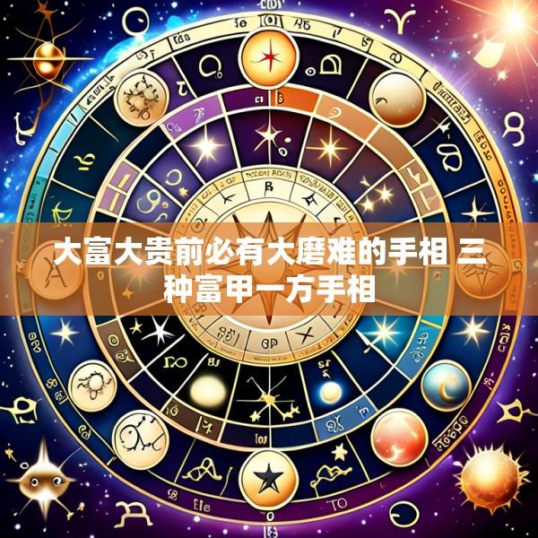 大富大贵前必有大磨难的手相 三种富甲一方手相