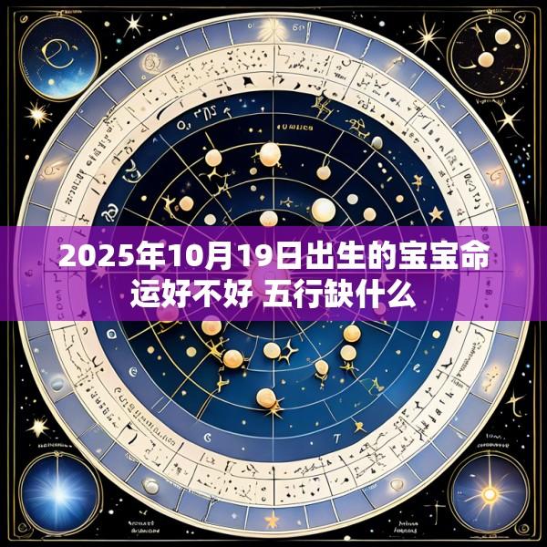 2025年10月19日出生的宝宝命运好不好 五行缺什么
