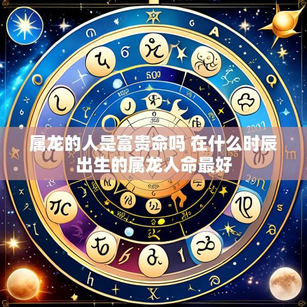 属龙的人是富贵命吗 在什么时辰出生的属龙人命最好