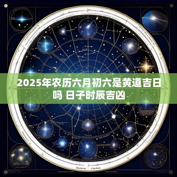 2025年农历六月初六是黄道吉日吗 日子时辰吉凶