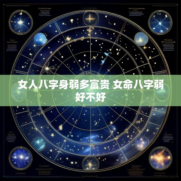女人八字身弱多富贵 女命八字弱好不好