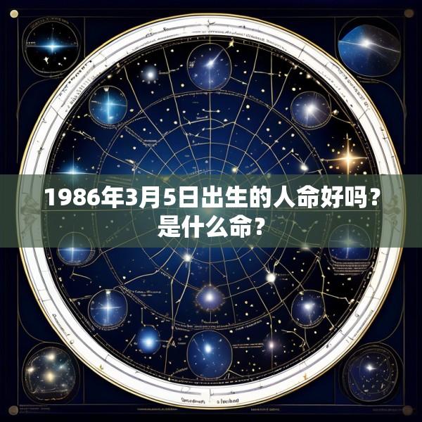 1986年3月5日出生的人命好吗？是什么命？