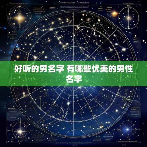 好听的男名字 有哪些优美的男性名字