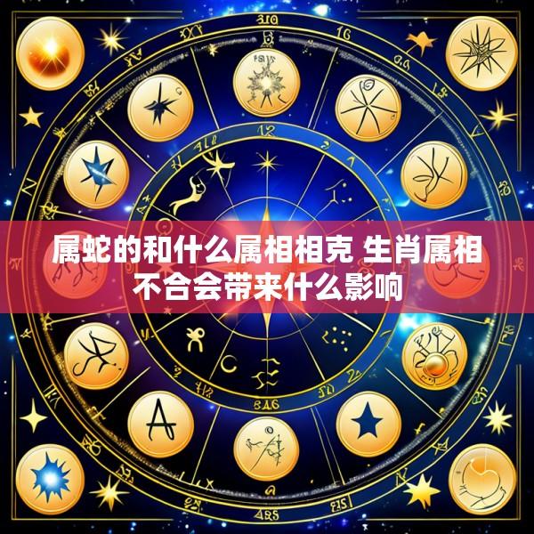 属蛇的和什么属相相克 生肖属相不合会带来什么影响