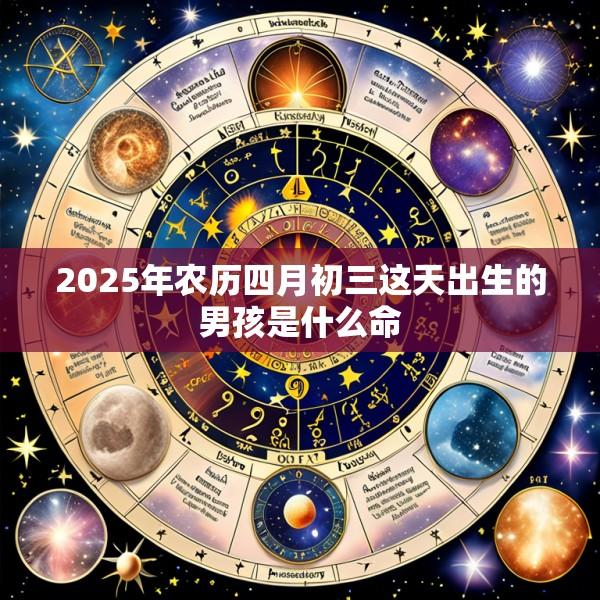 2025年农历四月初三这天出生的男孩是什么命
