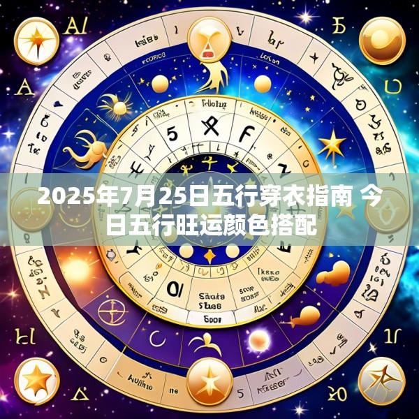 2025年7月25日五行穿衣指南 今日五行旺运颜色搭配