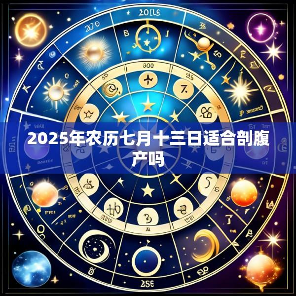 2025年农历七月十三日适合剖腹产吗