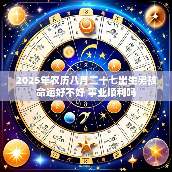 2025年农历八月二十七出生男孩命运好不好 事业顺利吗