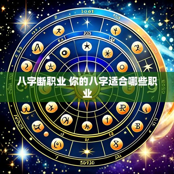 八字断职业 你的八字适合哪些职业