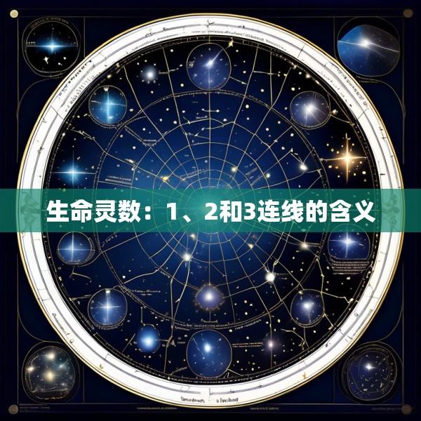 生命灵数：1、2和3连线的含义