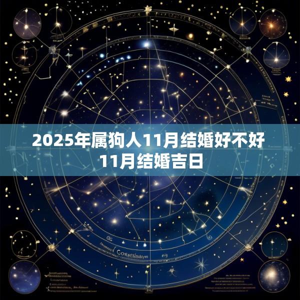2025年属狗人11月结婚好不好 11月结婚吉日