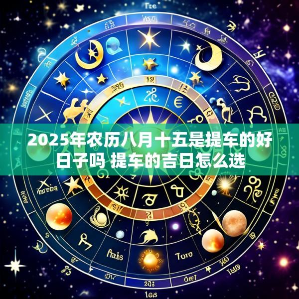 2025年农历八月十五是提车的好日子吗 提车的吉日怎么选