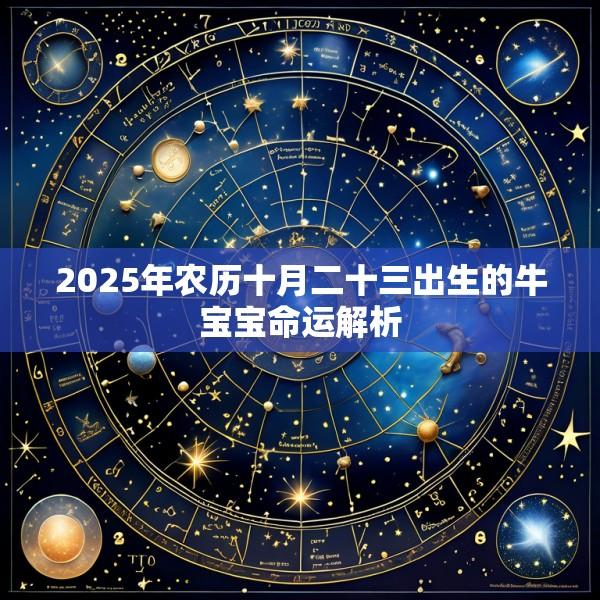 2025年农历十月二十三出生的牛宝宝命运解析