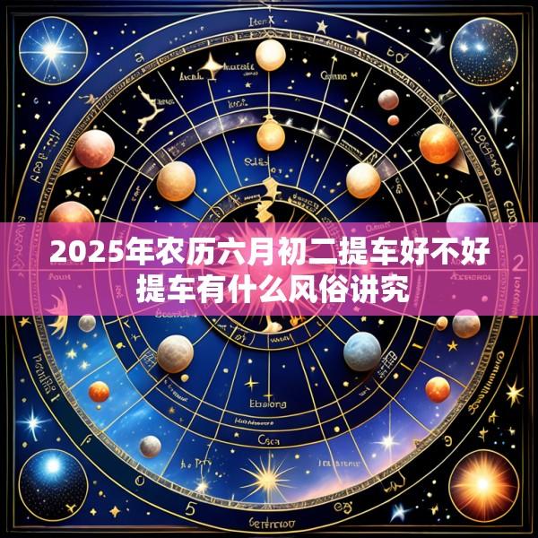 2025年农历六月初二提车好不好 提车有什么风俗讲究