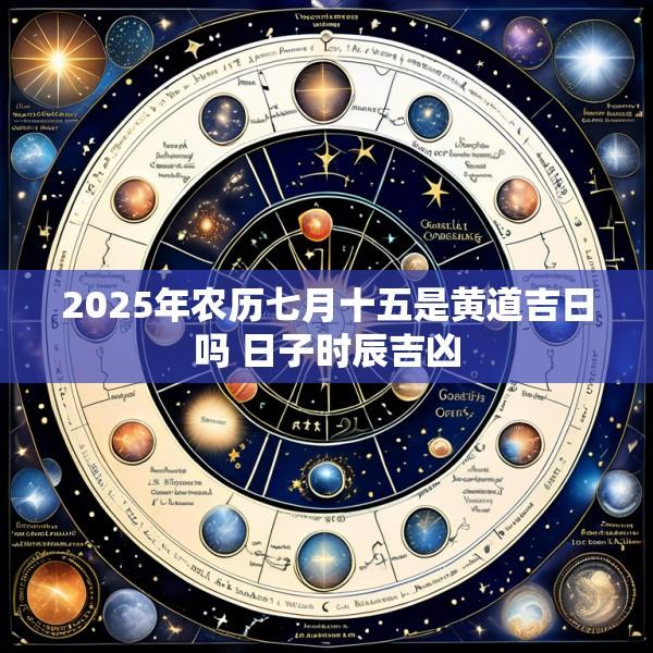 2025年农历七月十五是黄道吉日吗 日子时辰吉凶