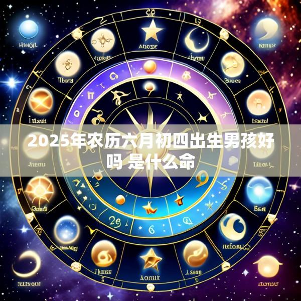 2025年农历六月初四出生男孩好吗 是什么命