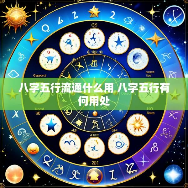 八字五行流通什么用 八字五行有何用处