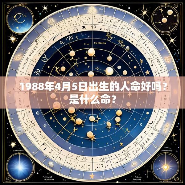 1988年4月5日出生的人命好吗？是什么命？