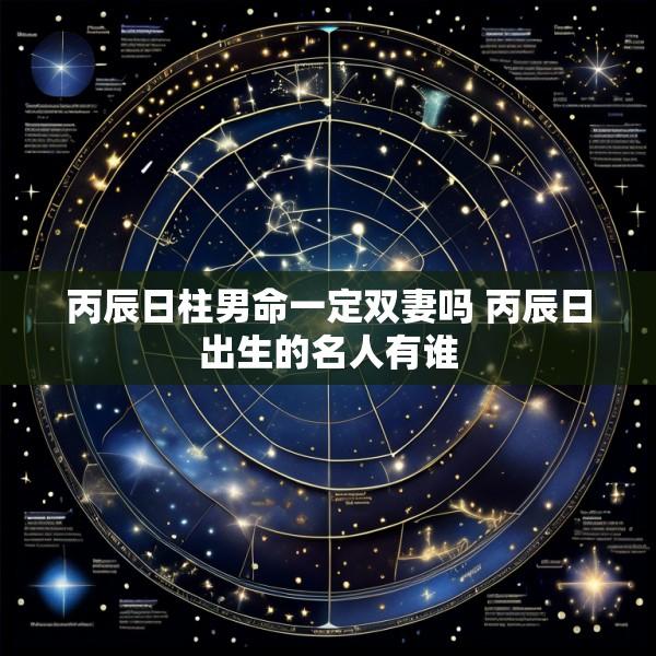 丙辰日柱男命一定双妻吗 丙辰日出生的名人有谁
