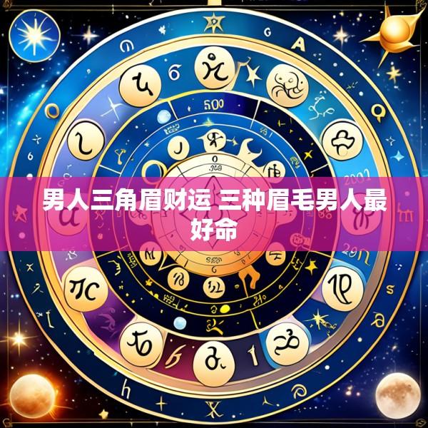 男人三角眉财运 三种眉毛男人最好命