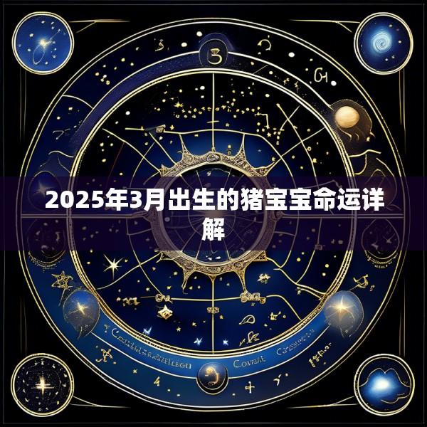 2025年3月出生的猪宝宝命运详解