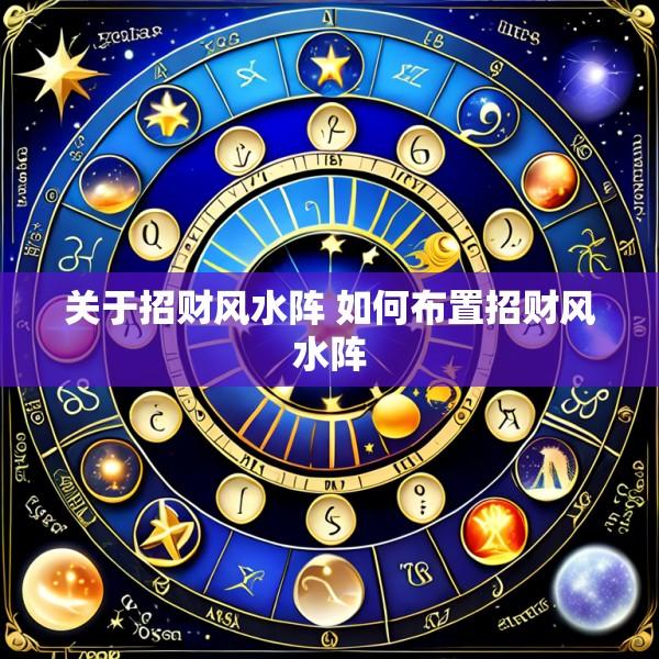 关于招财风水阵 如何布置招财风水阵