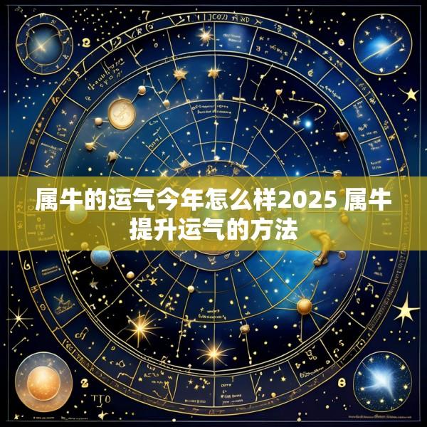 属牛的运气今年怎么样2025 属牛提升运气的方法