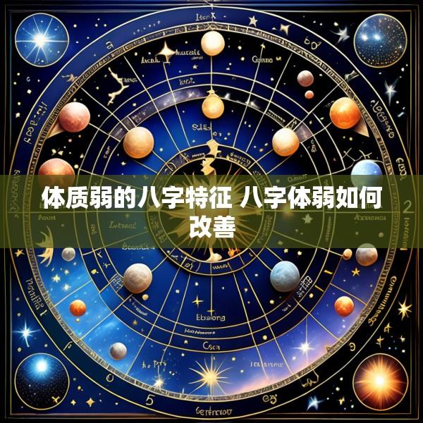 体质弱的八字特征 八字体弱如何改善