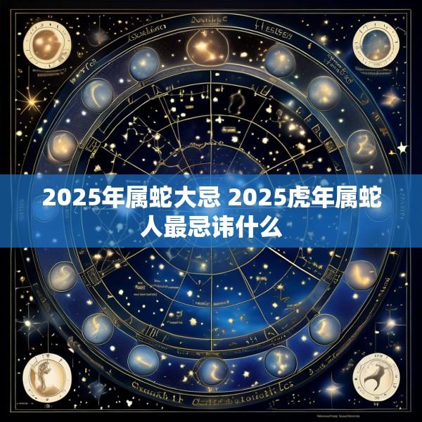 2025年属蛇大忌 2025虎年属蛇人最忌讳什么