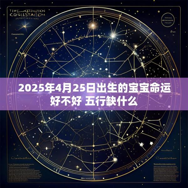 2025年4月25日出生的宝宝命运好不好 五行缺什么