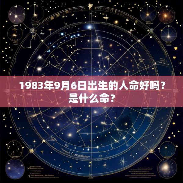 1983年9月6日出生的人命好吗？是什么命？