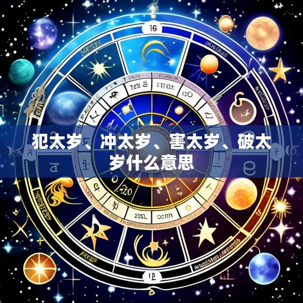 犯太岁、冲太岁、害太岁、破太岁什么意思