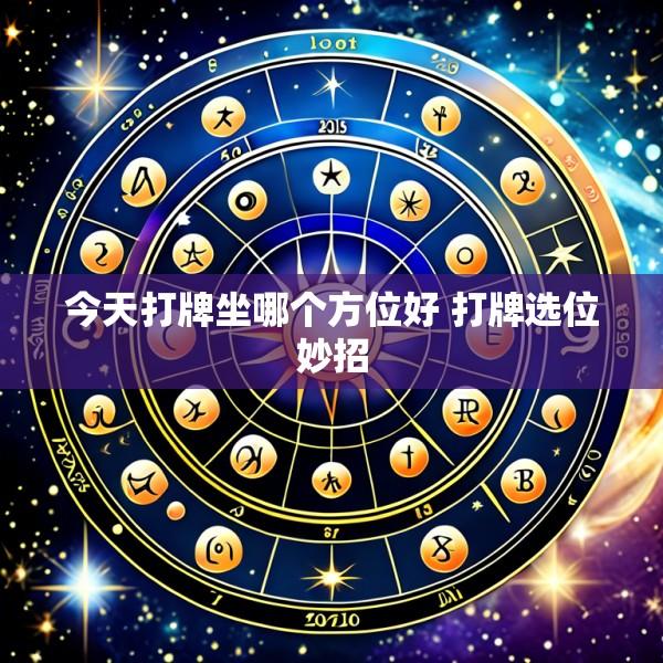 今天打牌坐哪个方位好 打牌选位妙招