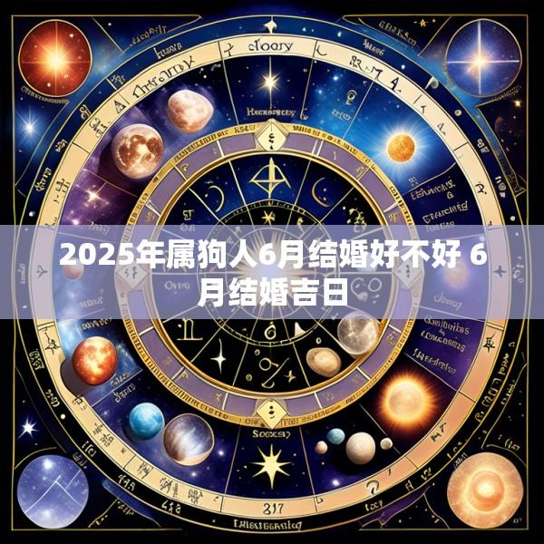 2025年属狗人6月结婚好不好 6月结婚吉日